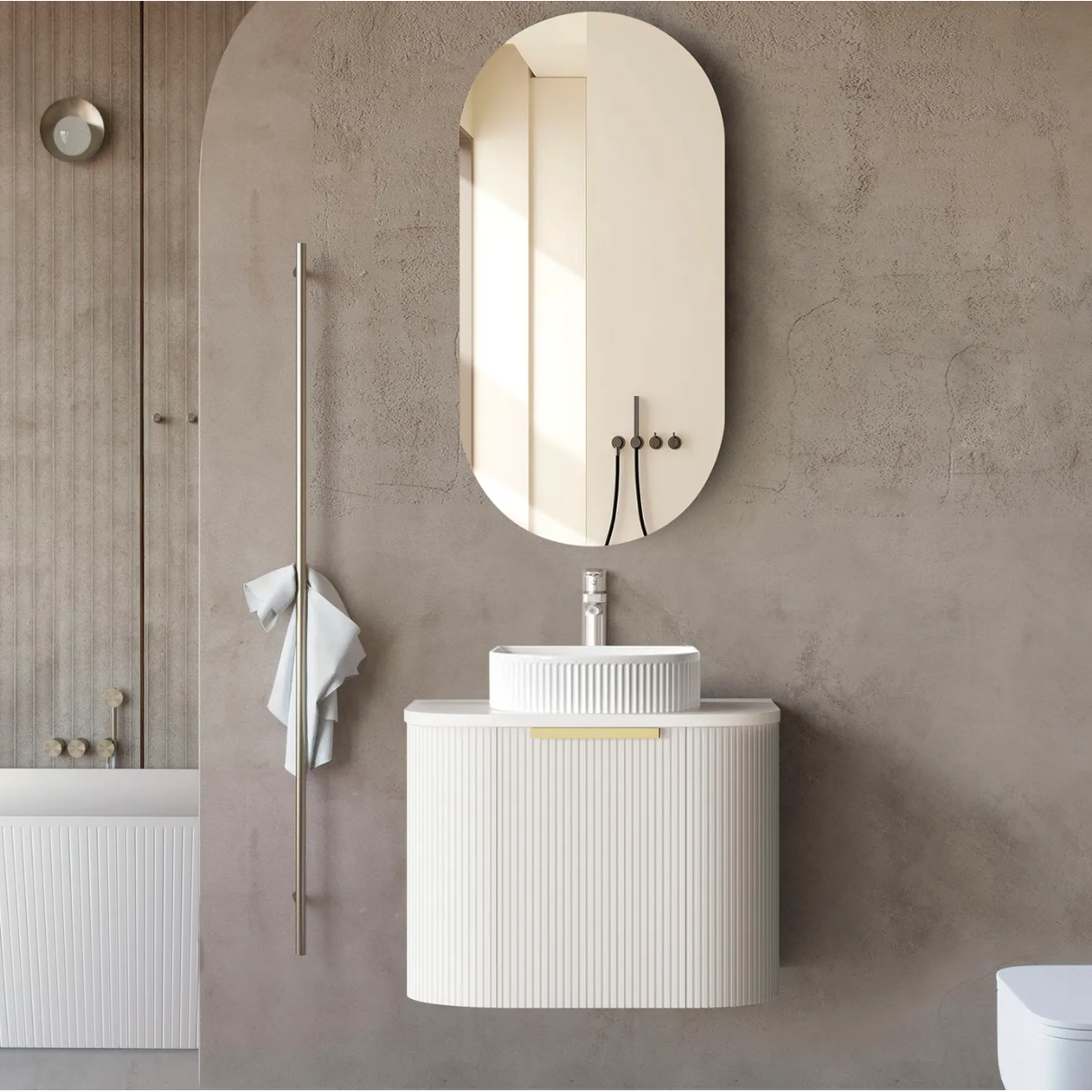 Bondi Fluted Curve vanity