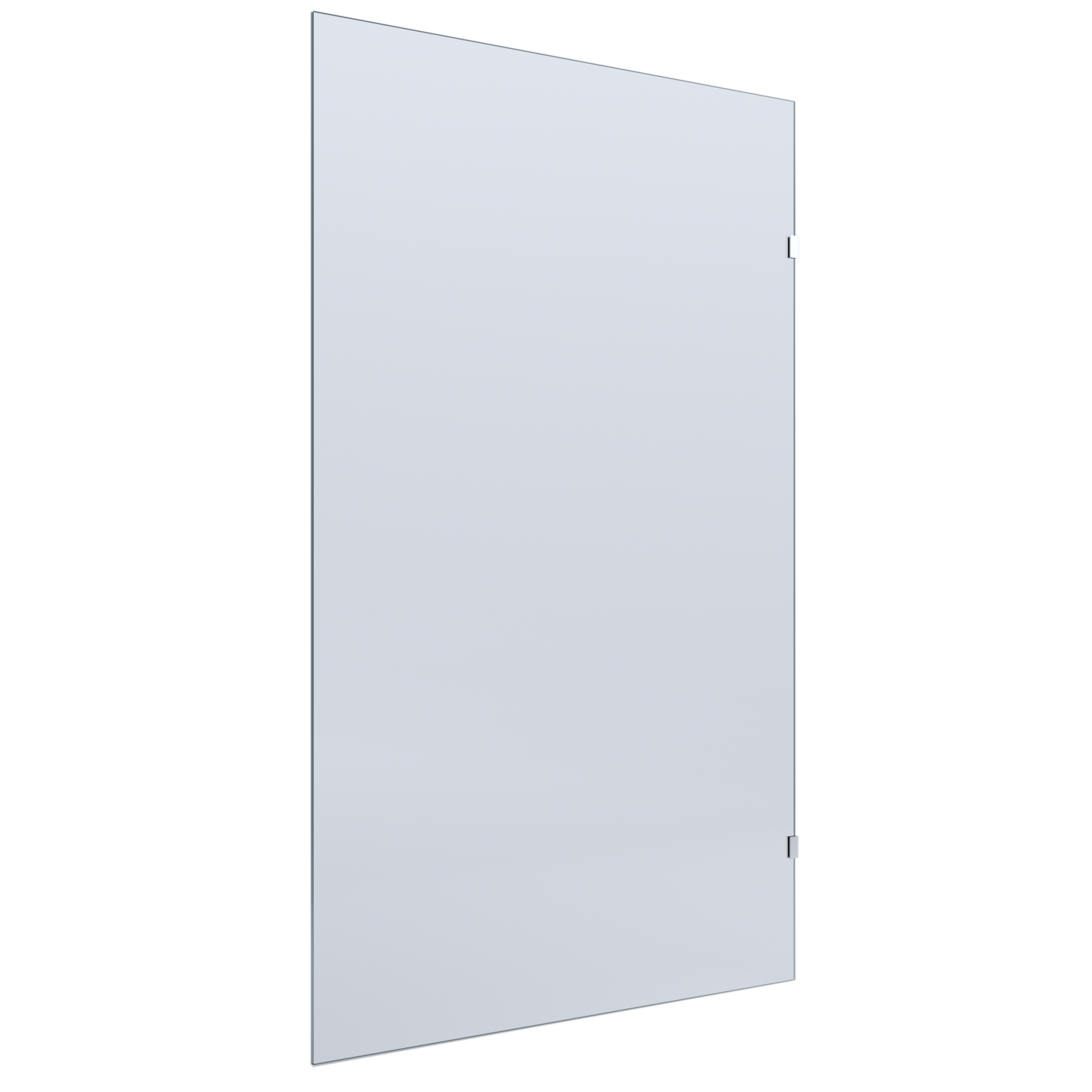 Fully Frameless Fixed Panels Shower Screen - Chrome