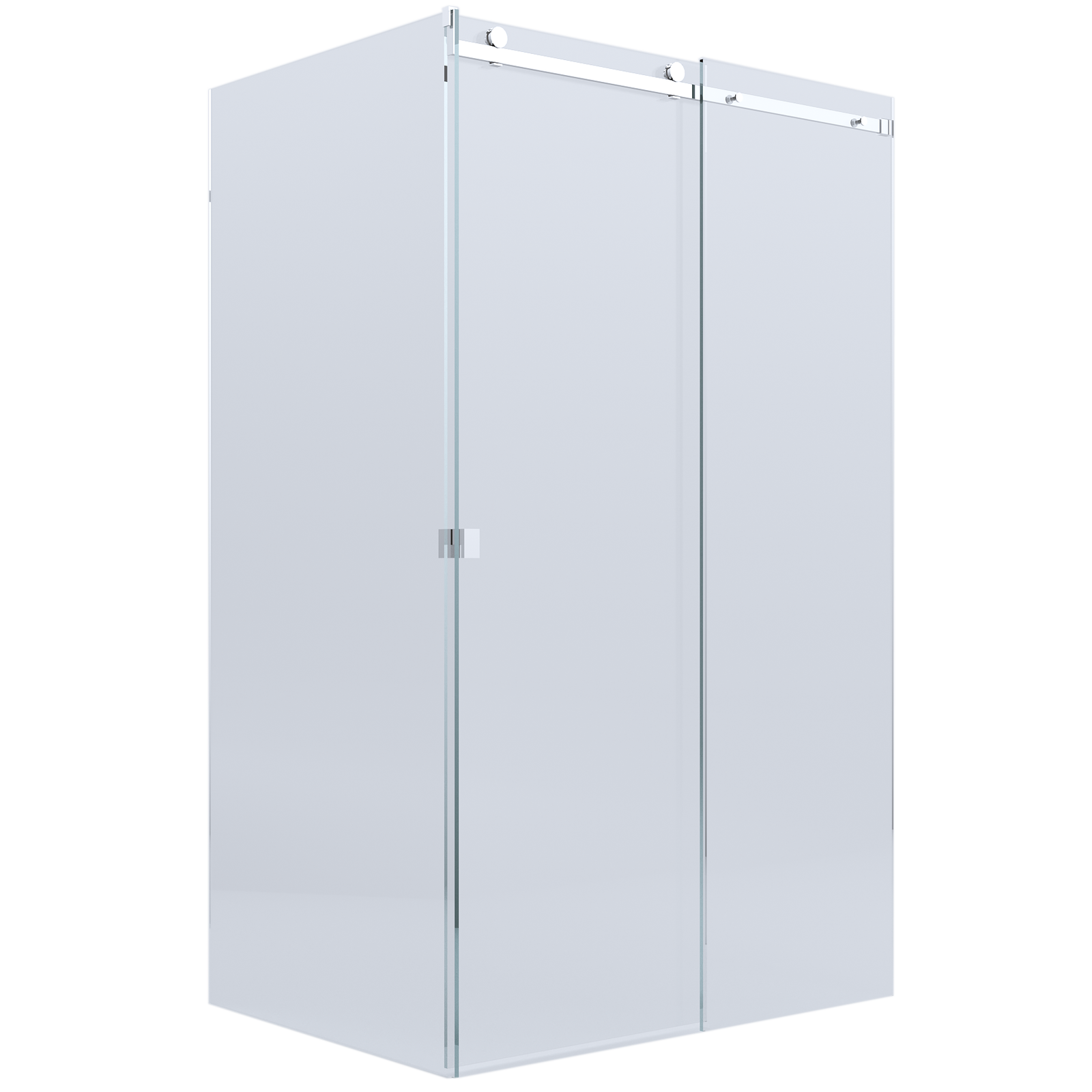 Victoria Fully-Frameless Sliding Front & Return Shower Screen - Chrome