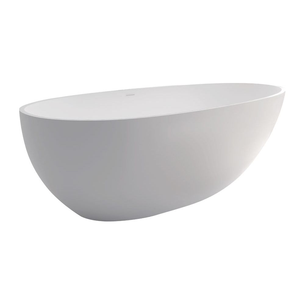 Bahama Matte White Stone Freestanding Bath