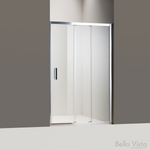 Layla Triple Panel Front Only Shower Screen with 2 Sliding & 1 Fixed