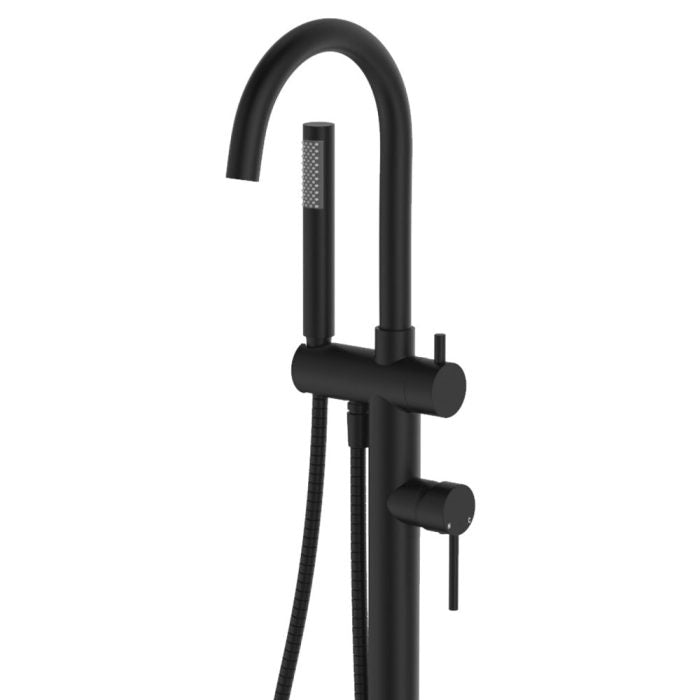 Kaya Floor Mounted Bath Mixer With Hand Shower