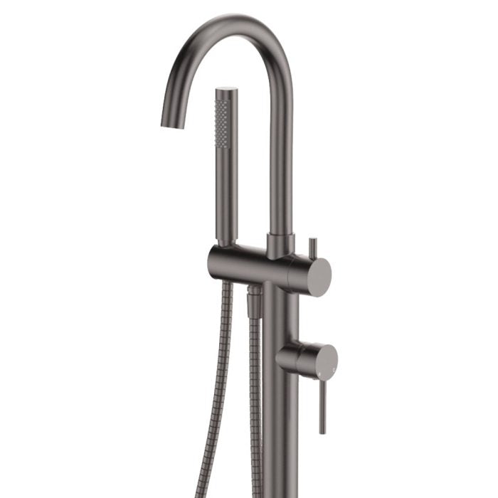 Kaya Floor Mounted Bath Mixer With Hand Shower