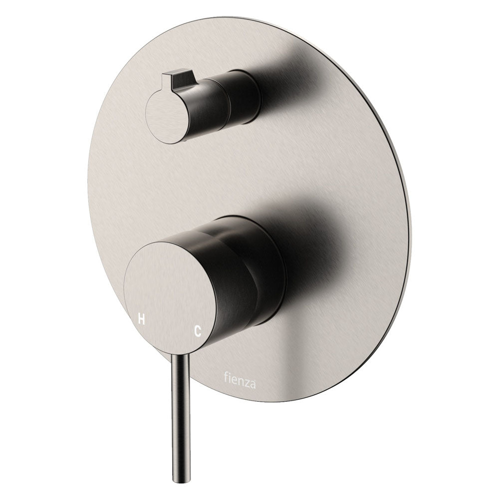 Kaya Wall Diverter Mixer, Large Round Plate