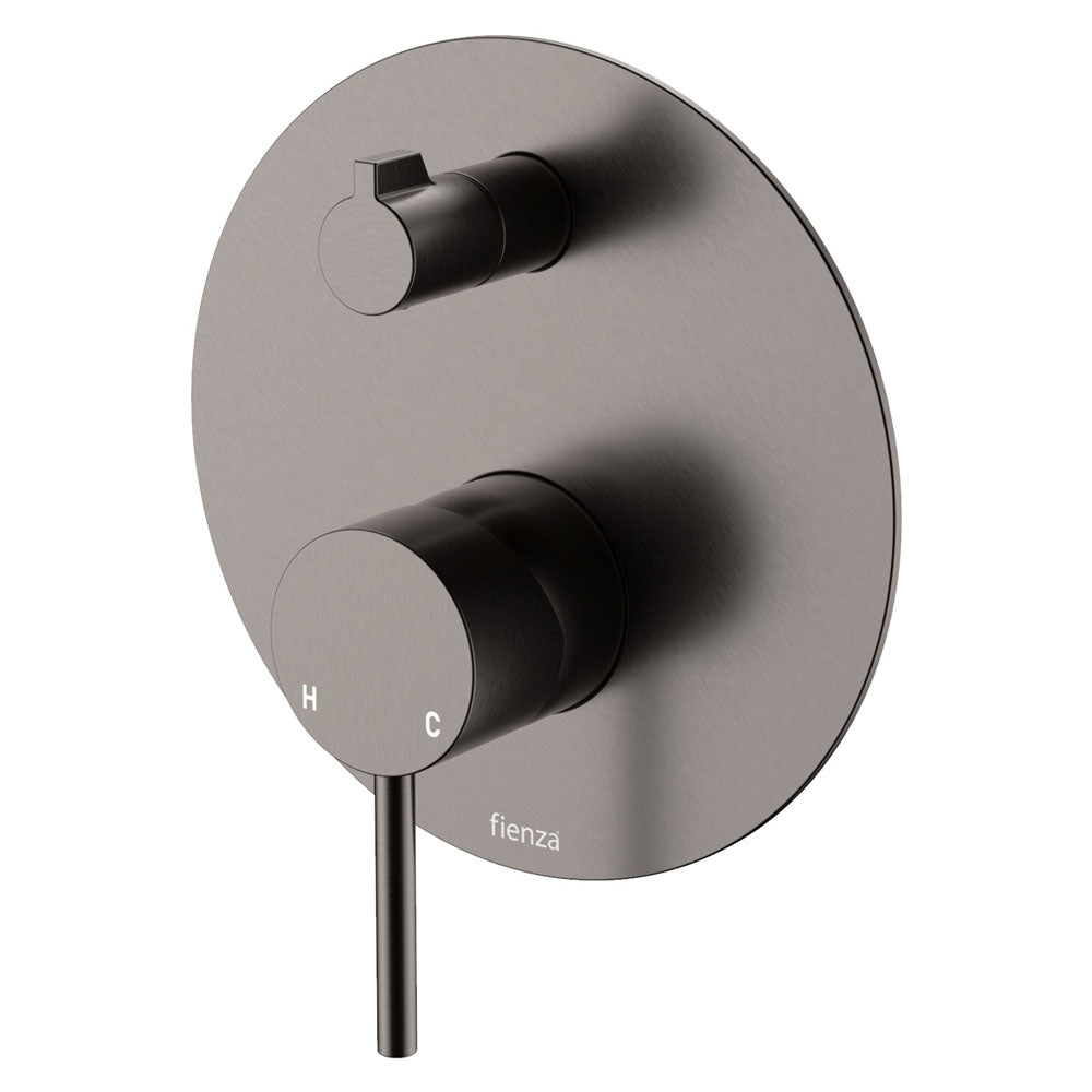 Kaya Wall Diverter Mixer, Large Round Plate