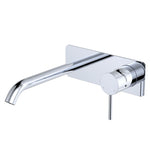 Kaya Basin/Bath Wall Mixer Set, Rectangular Plate, 200mm Outlet