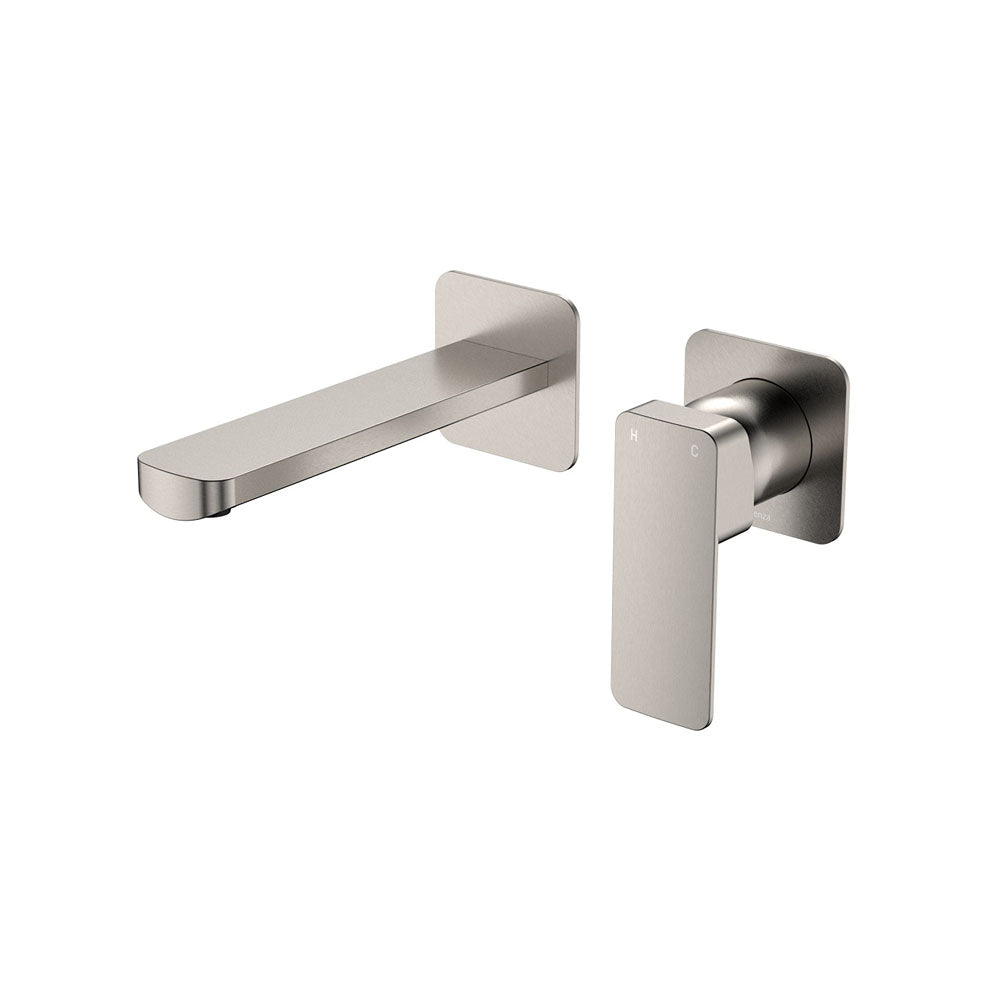 Tono Basin/Bath Wall Mixer Set, Square Plates, 160mm Outlet