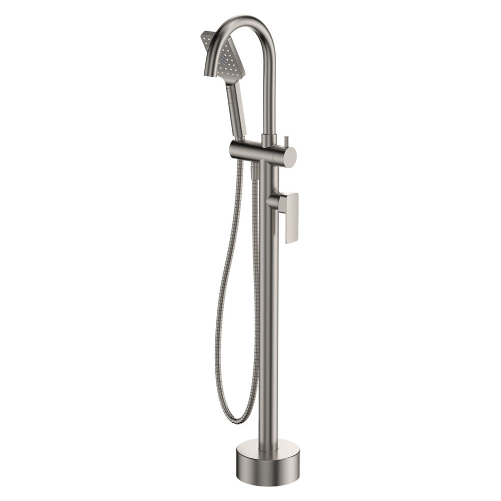 Tono Floor Mounted Bath Mixer With Hand Shower