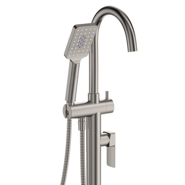 Tono Floor Mounted Bath Mixer With Hand Shower