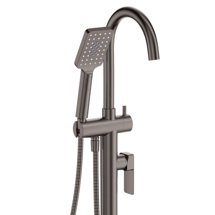 Tono Floor Mounted Bath Mixer With Hand Shower