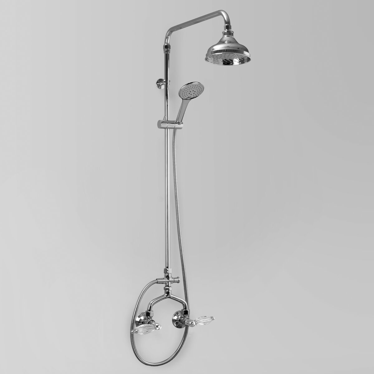 Olde English Exposed Shower Set With 150mm Shower Head & Multi-Function Hand Shower