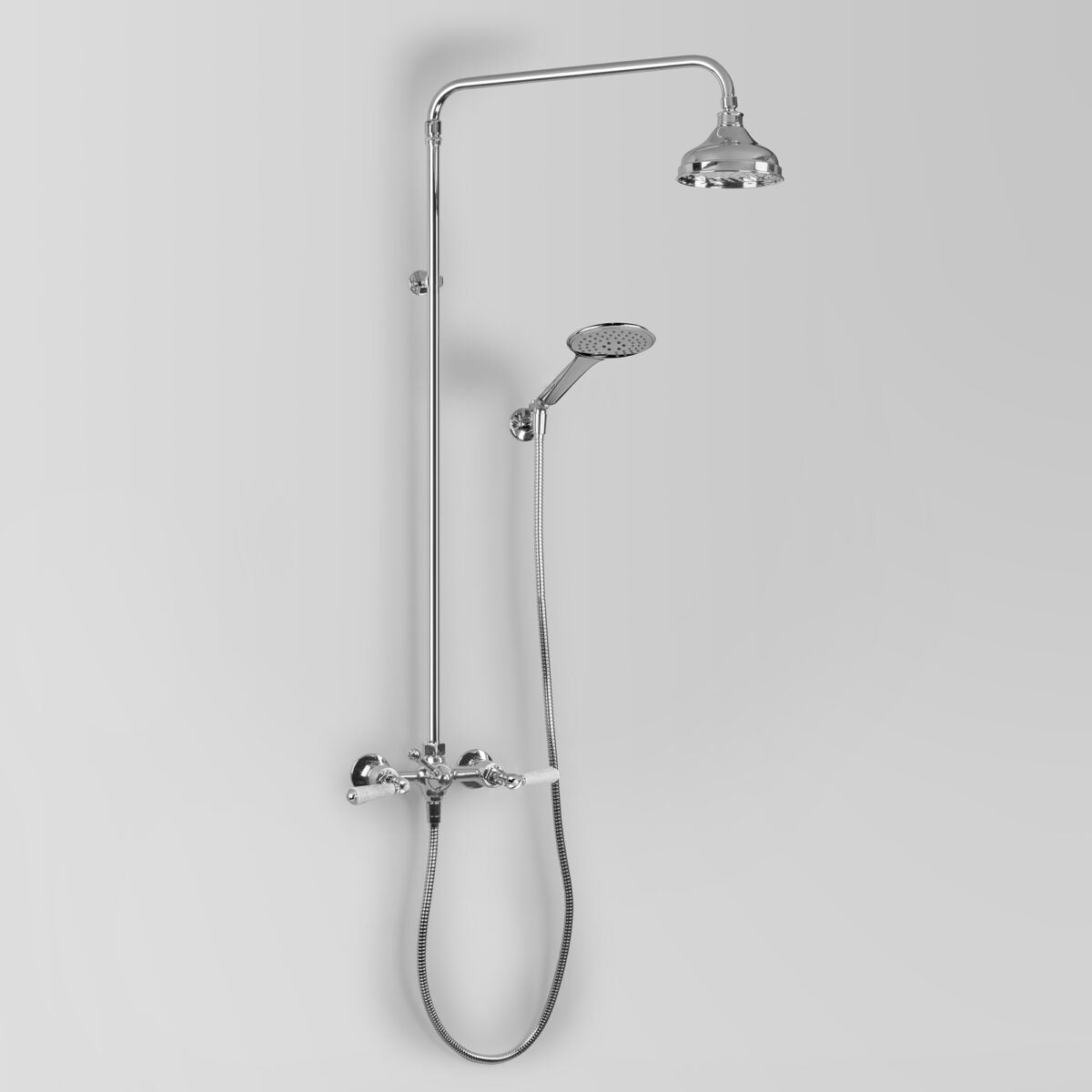 Olde English Shower Set w/ 150mm Shower Head & Multi-Function Hand Shower in Wall-Mounted Holder