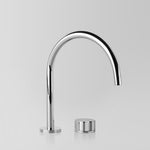 Assemble Hob Set with Volume Control Mixer 200mm, Gooseneck Swivel Spout - Fluted Mixer