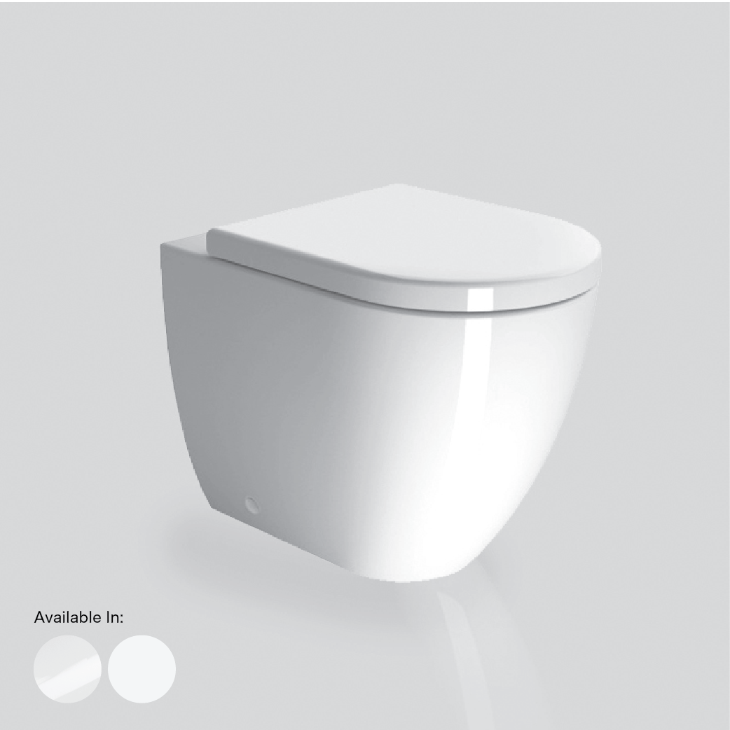 Pura Floor Mounted Swirlflush Toilet Pan with Soft-Close Seat