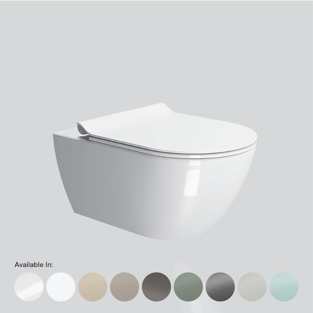 Pura Wall Mounted Swirlflush Toilet Pan with Slim Soft-Close Seat