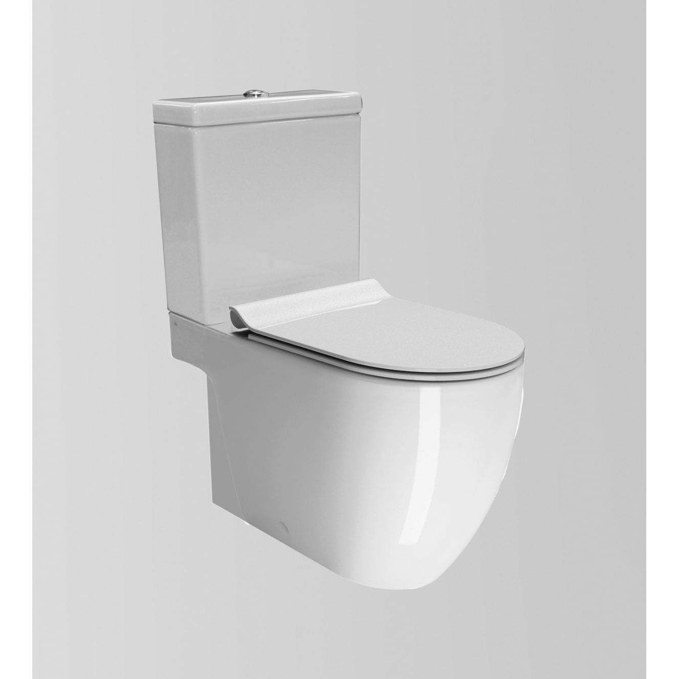 Pura Floor Mounted Toilet Pan including Slim Soft-Close Seat