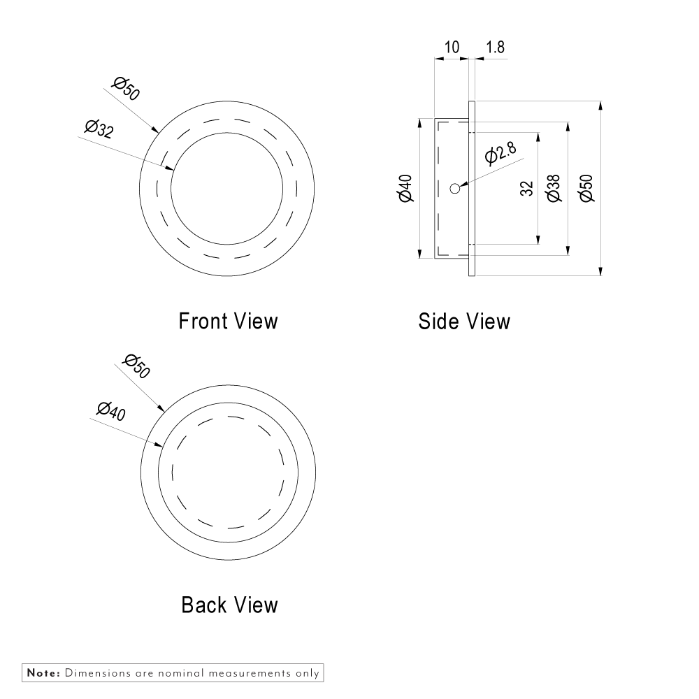 Atley Flush Pull Round