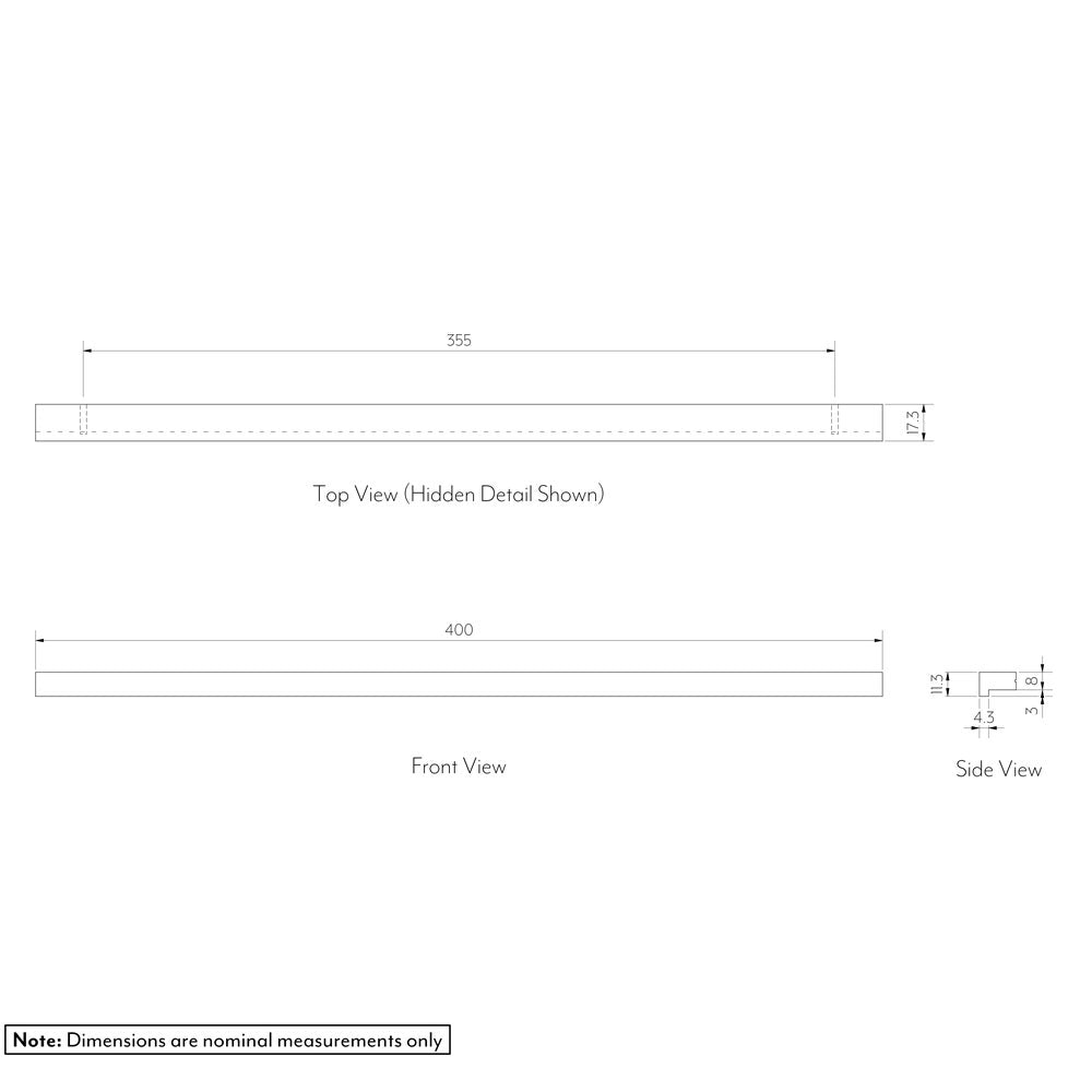 Beta Cabinetry Pull 400mm