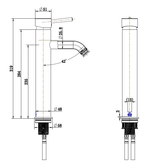 Icon Round Tall Basin Mixer