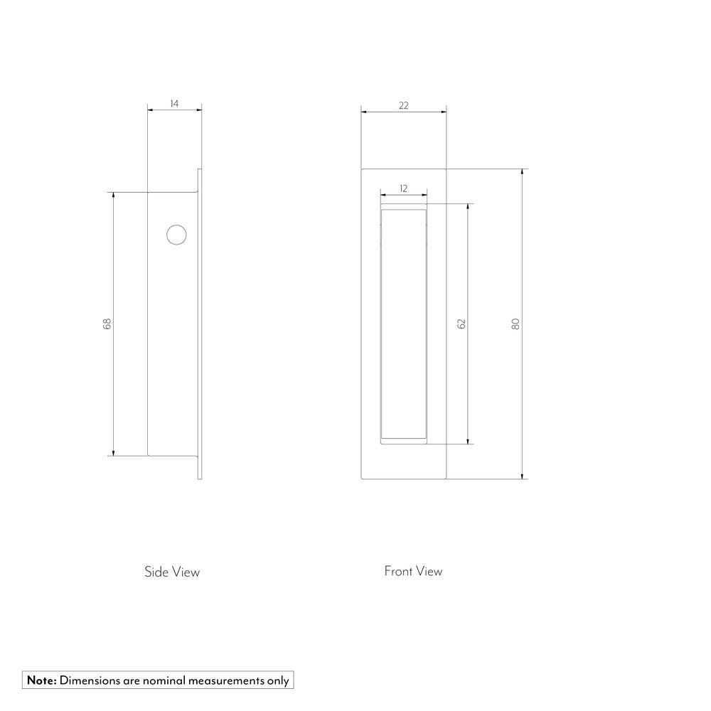 Cavity Slider Edge Pull