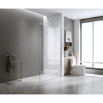 Fully Frameless Fixed Panels Shower Screen - Chrome