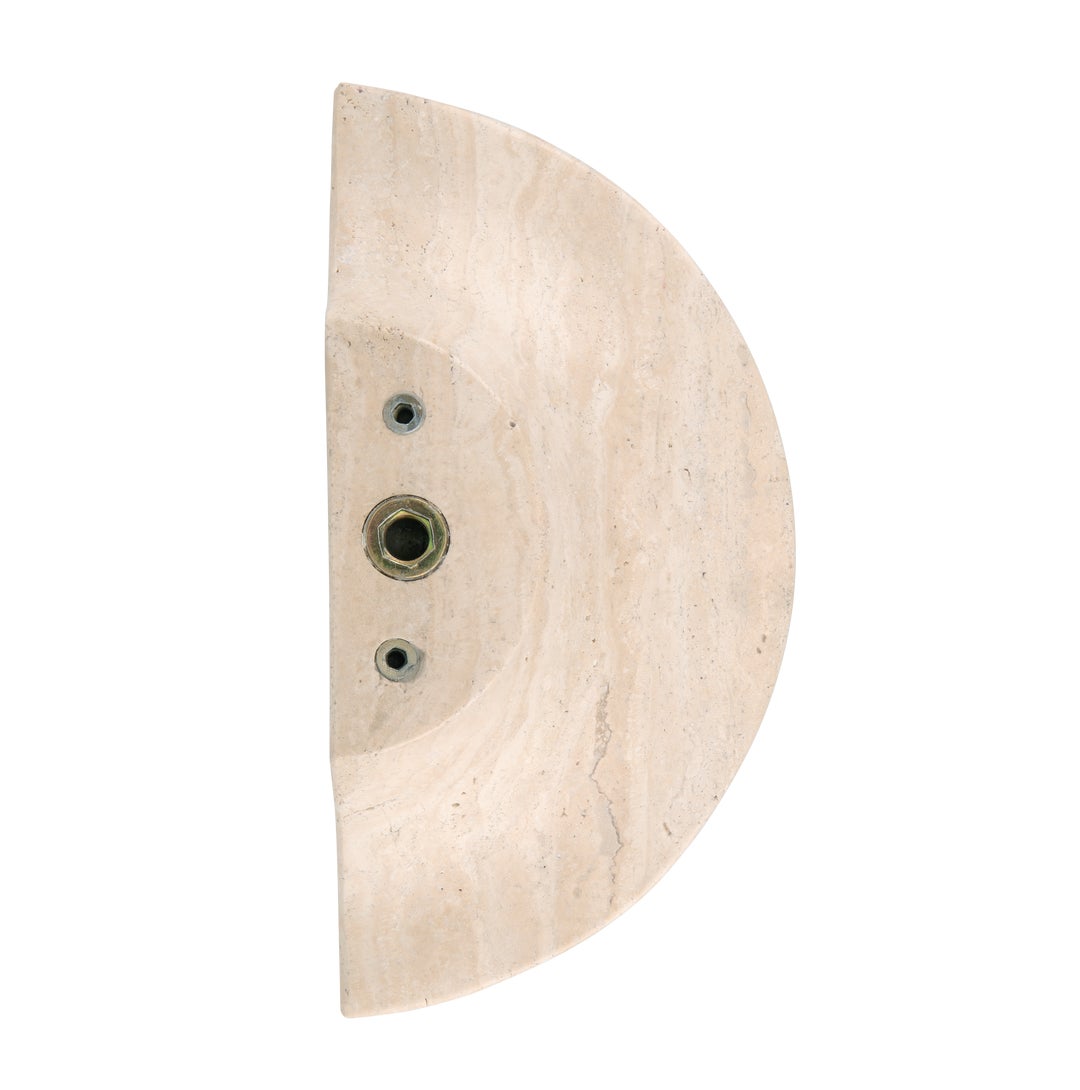 Travertine Half Moon Entry Door Pull (Single)