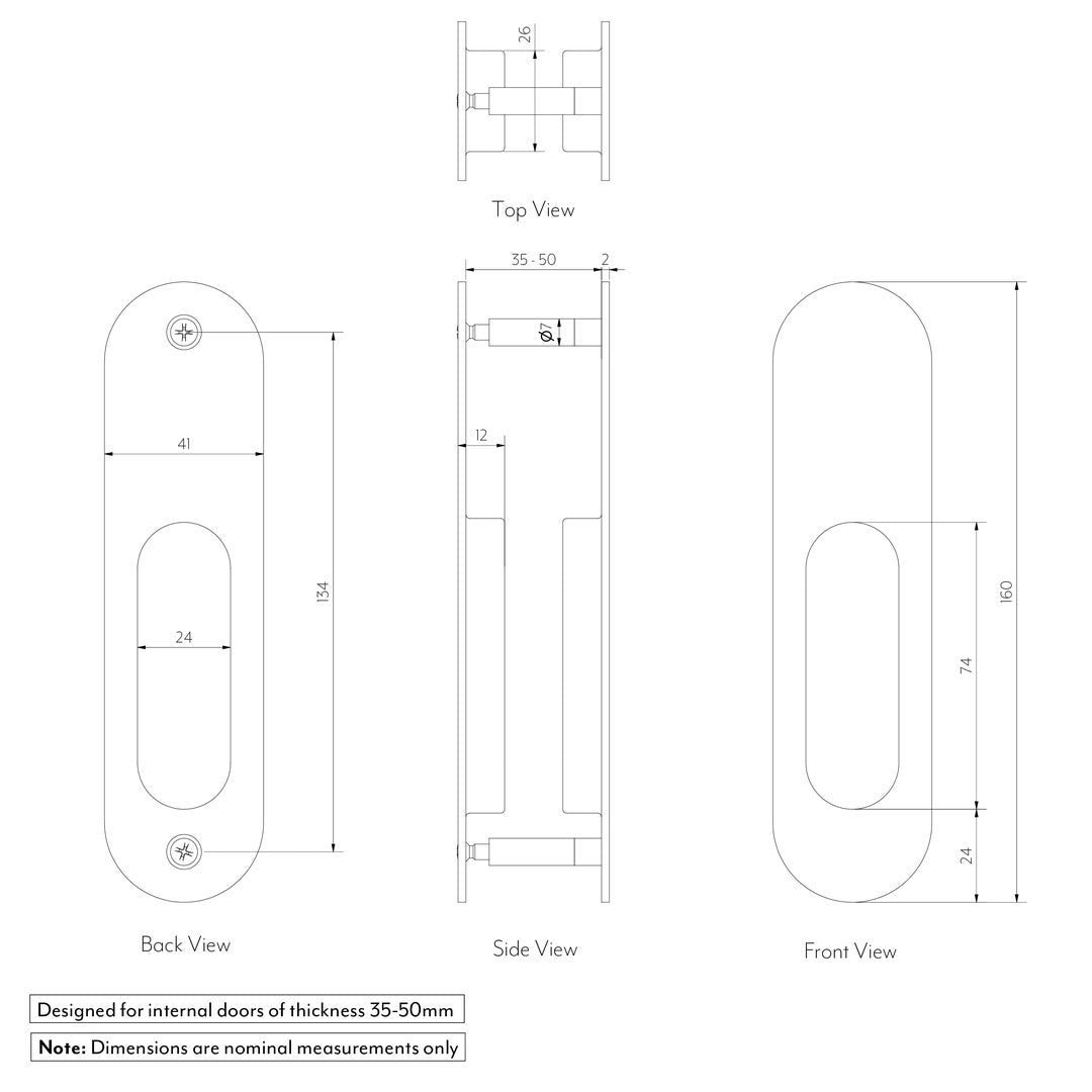 Leroy Sliding Door Dummy Pull