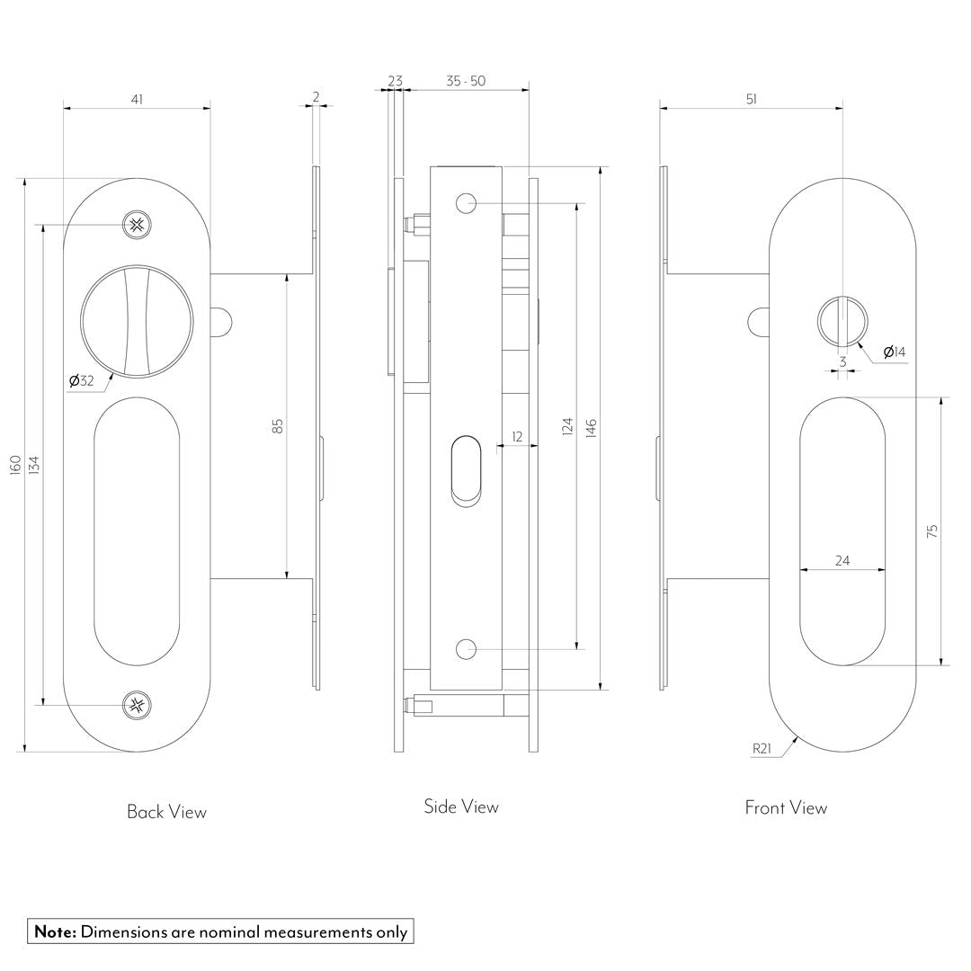 Leroy Sliding Door Privacy Set