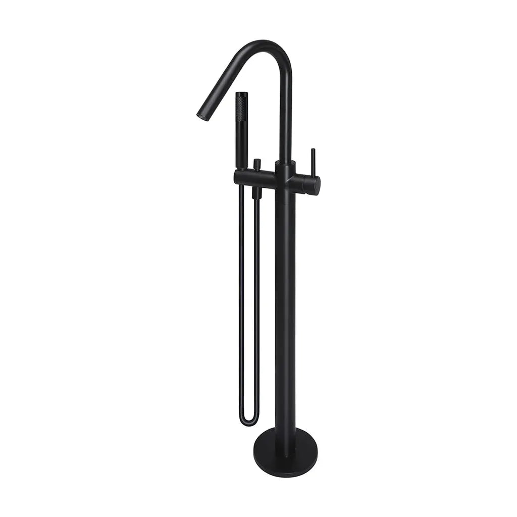 Round Paddle Freestanding Bath Spout and Hand Shower