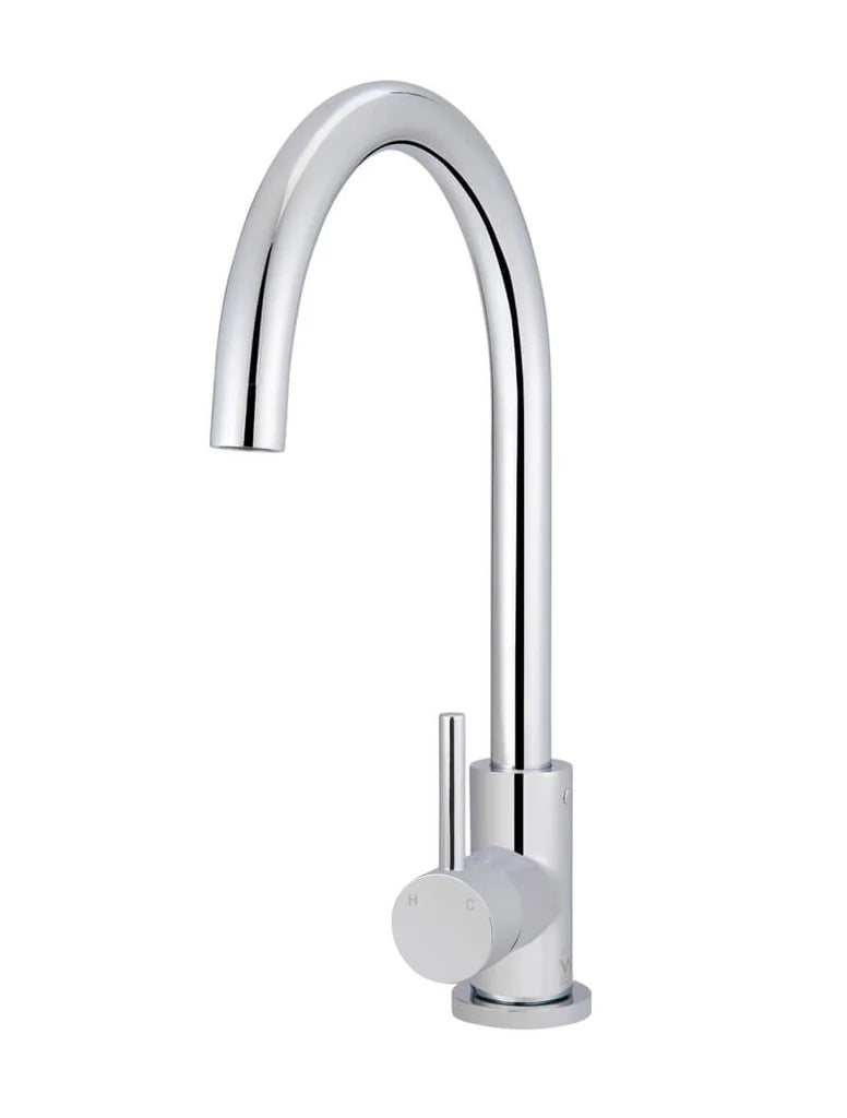 Round Gooseneck Kitchen Mixer Tap