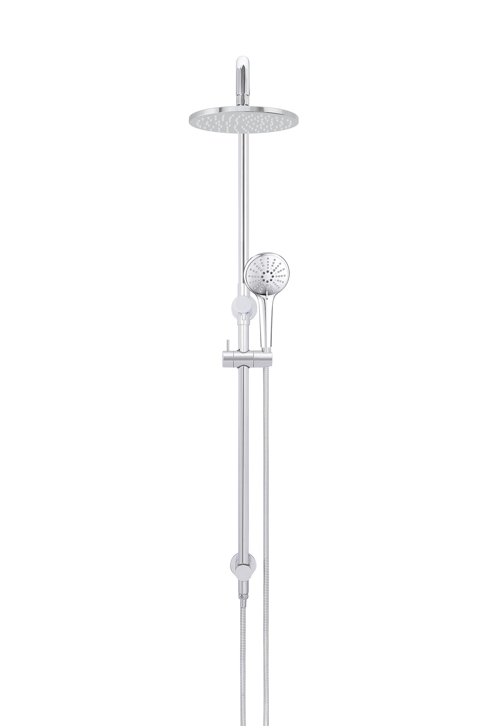 Round Combination Shower Rail, 200mm Rose, Three-Function Hand Shower