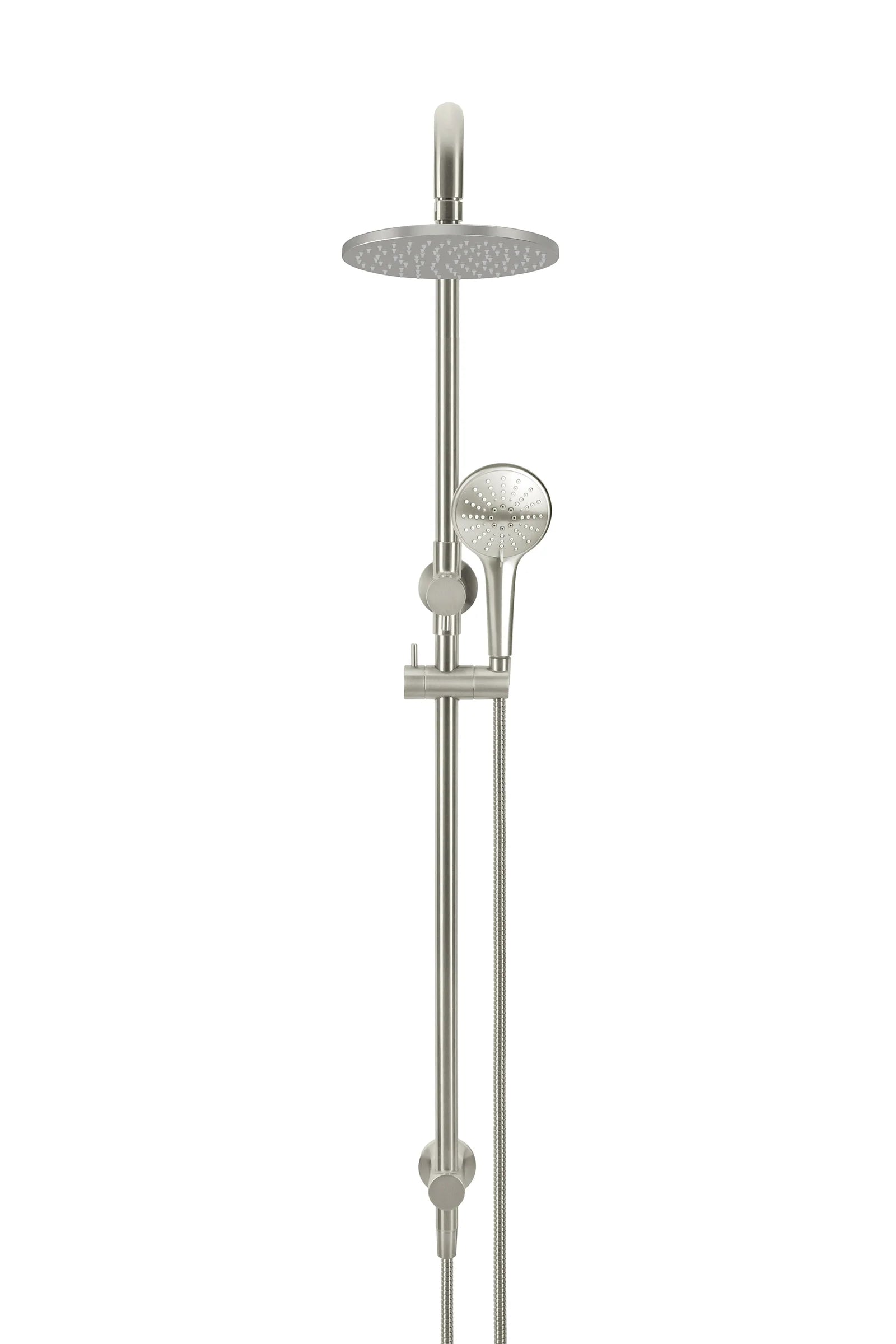 Round Combination Shower Rail, 200mm Rose, Three-Function Hand Shower