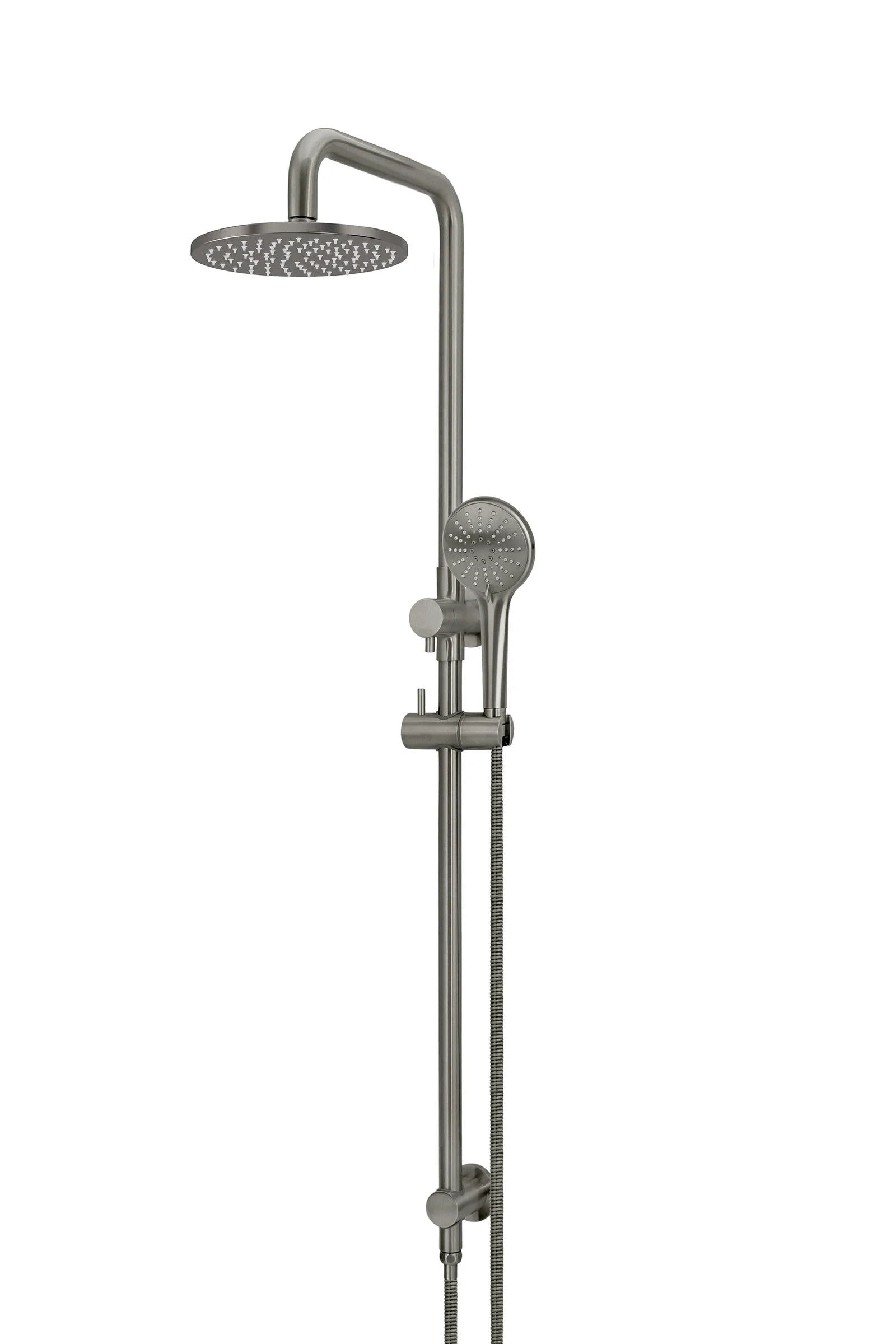 Round Combination Shower Rail, 200mm Rose, Three-Function Hand Shower