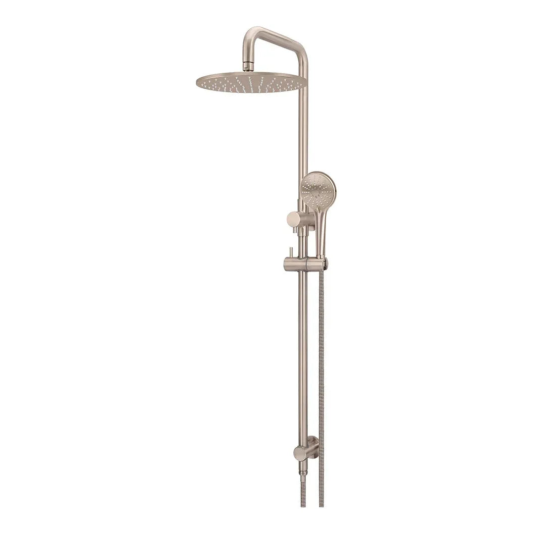 Round Combination Shower Rail, 300mm Rose, Three Function Hand Shower