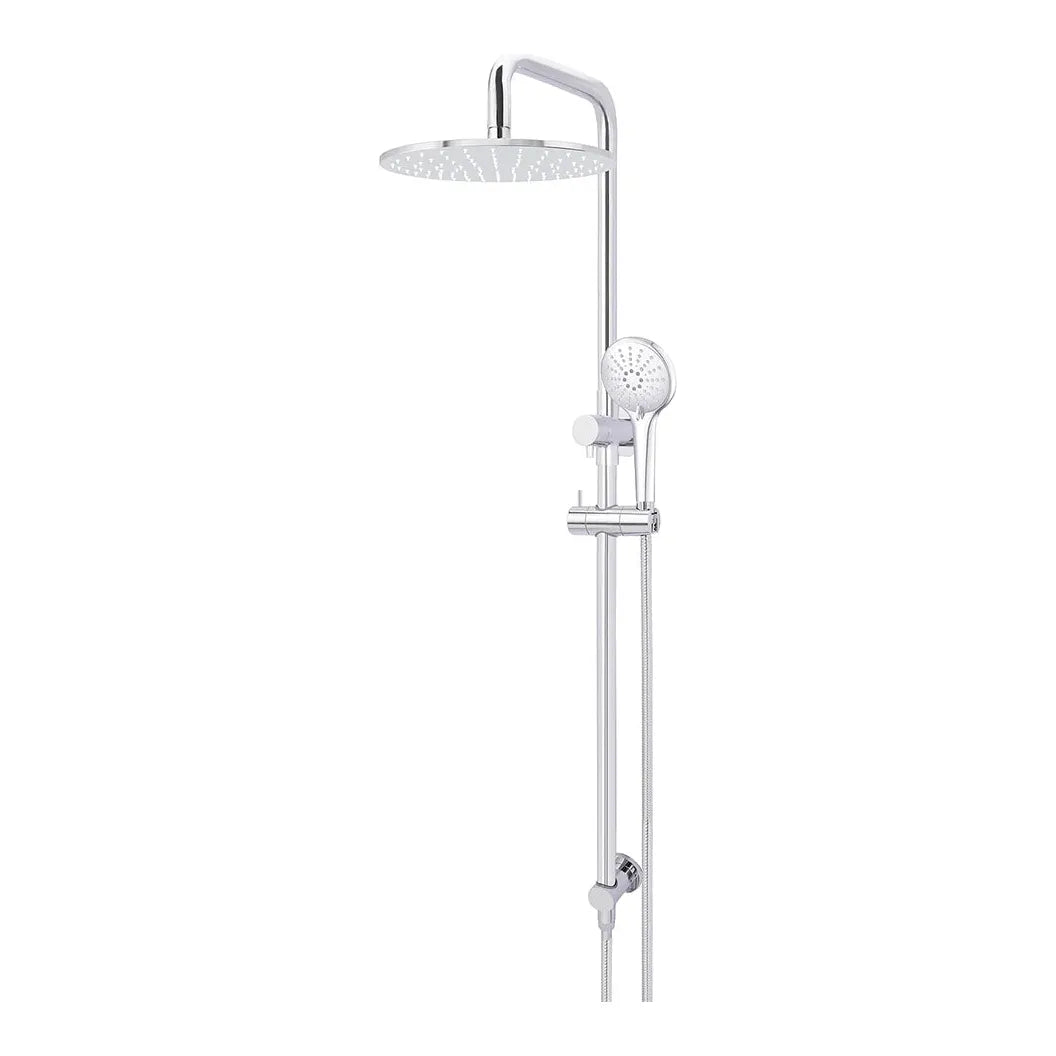 Round Combination Shower Rail, 300mm Rose, Three Function Hand Shower