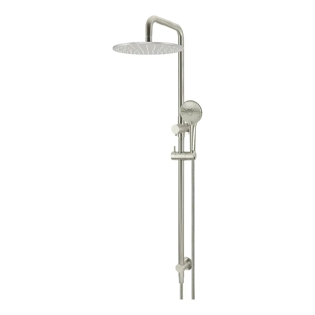 Round Combination Shower Rail, 300mm Rose, Three Function Hand Shower