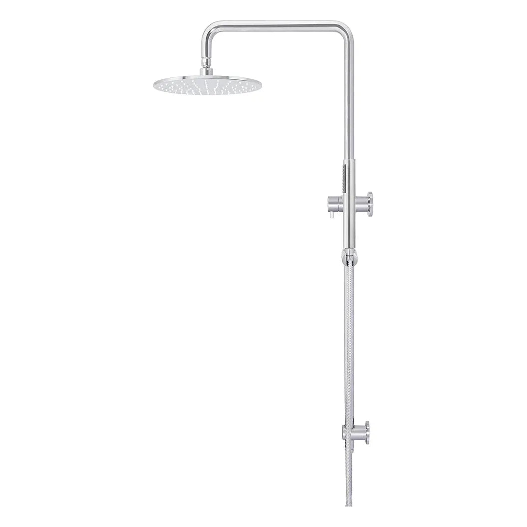 Round Combination Shower Rail, 300mm Rose, Single Function Hand Shower