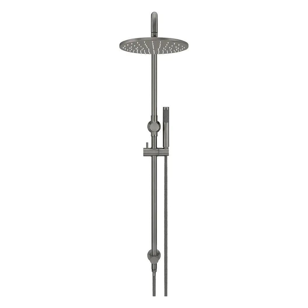 Round Combination Shower Rail, 300mm Rose, Single Function Hand Shower