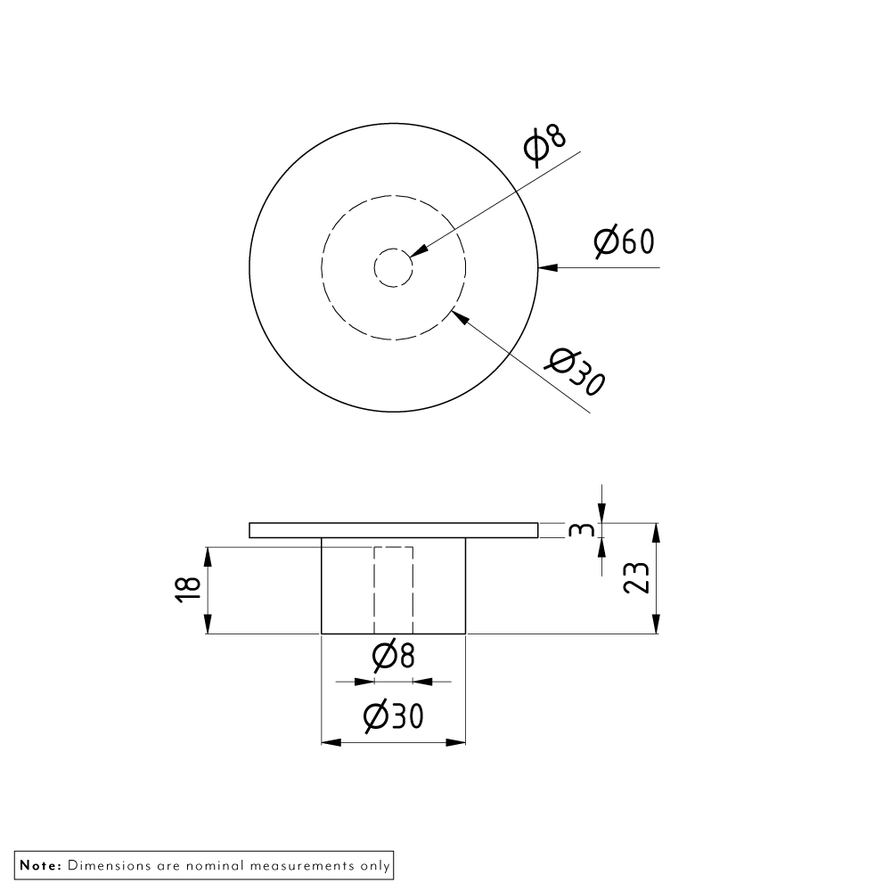 Myka Cabinetry Knob 60mm