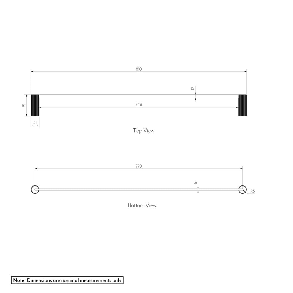 Namika Single Towel Rail