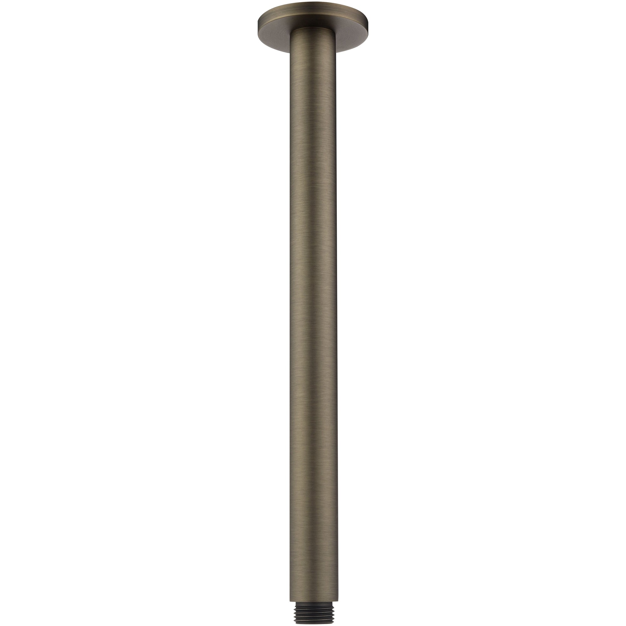 Northcote Antique Brass Round Ceiling Shower Arm 300mm