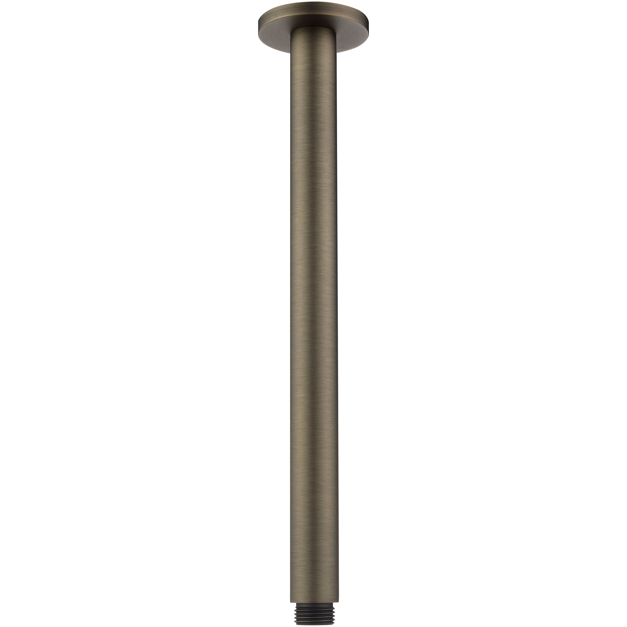 Northcote Antique Brass Round Ceiling Shower Arm 300mm