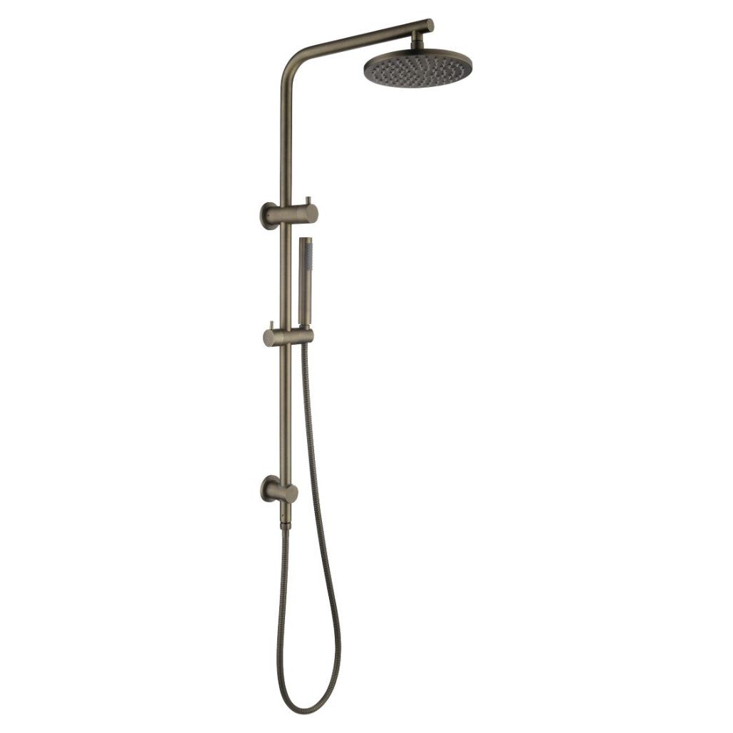 Northcote Antique Brass 2 in 1 Shower Rail Set