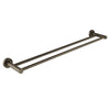 Northcote Antique Brass Round 750mm Double Towel Rail