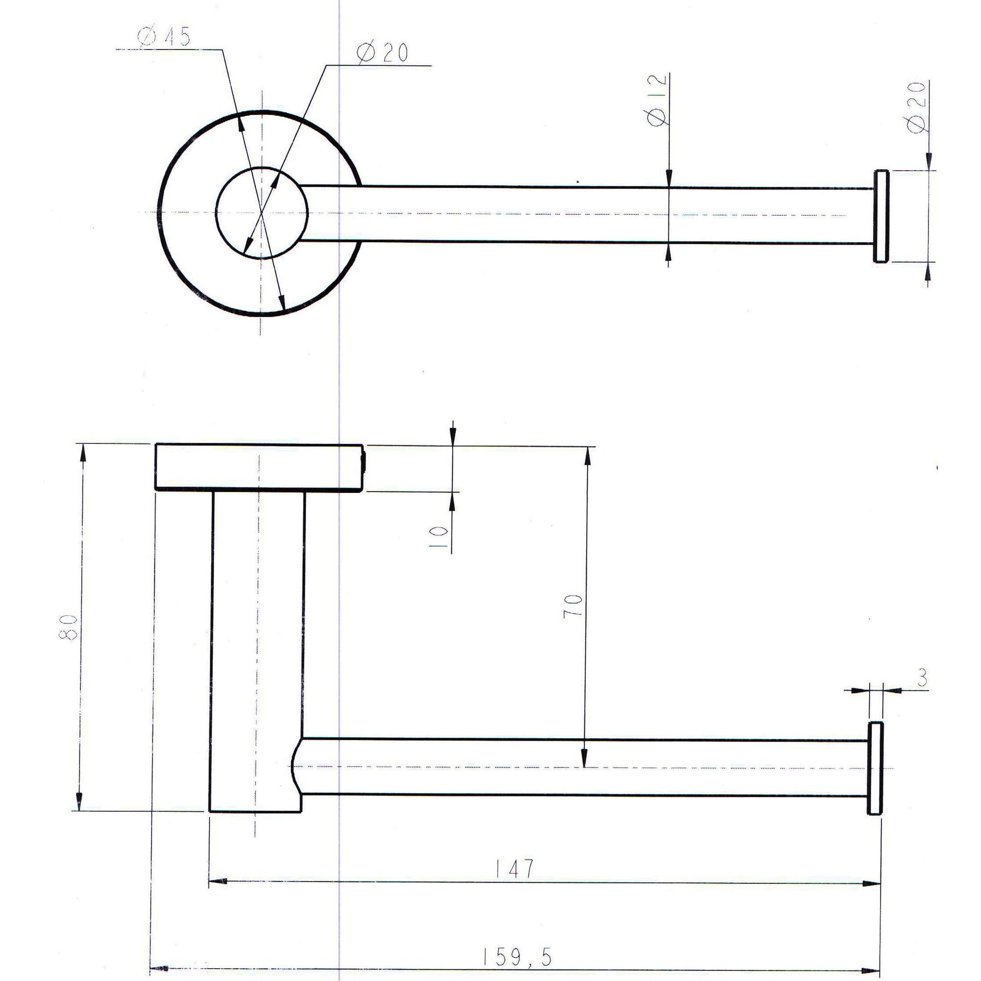 Northcote Antique Brass Round Toilet Roll Holder