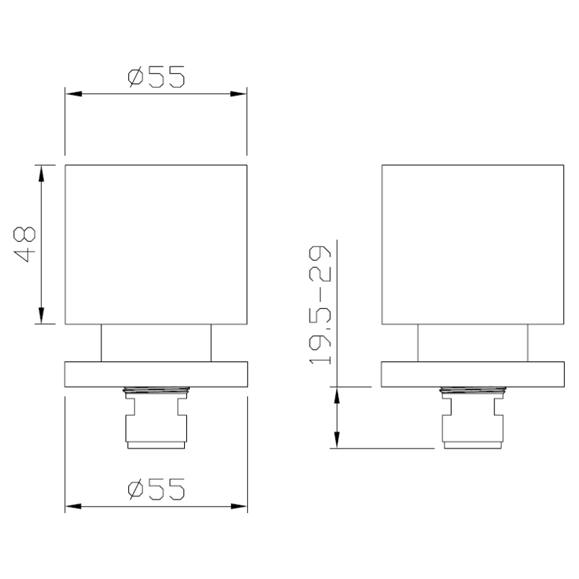 Northcote Antique Brass Round Handle Wall Taps
