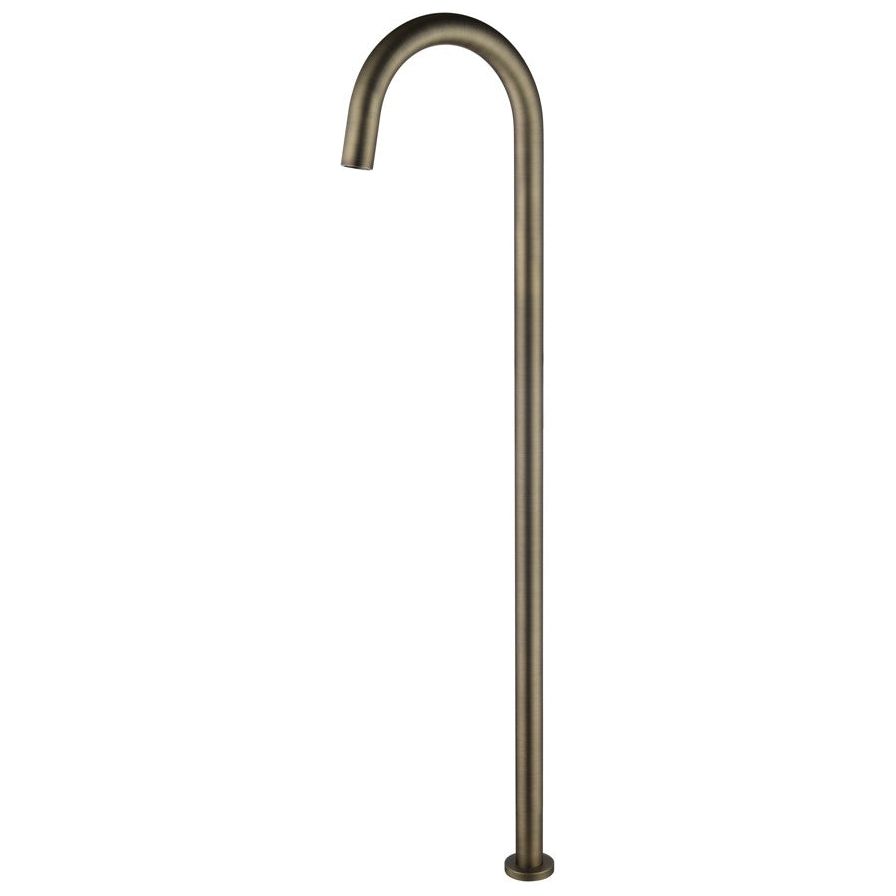 Northcote Antique Brass Round Floor Mount Bath Spout