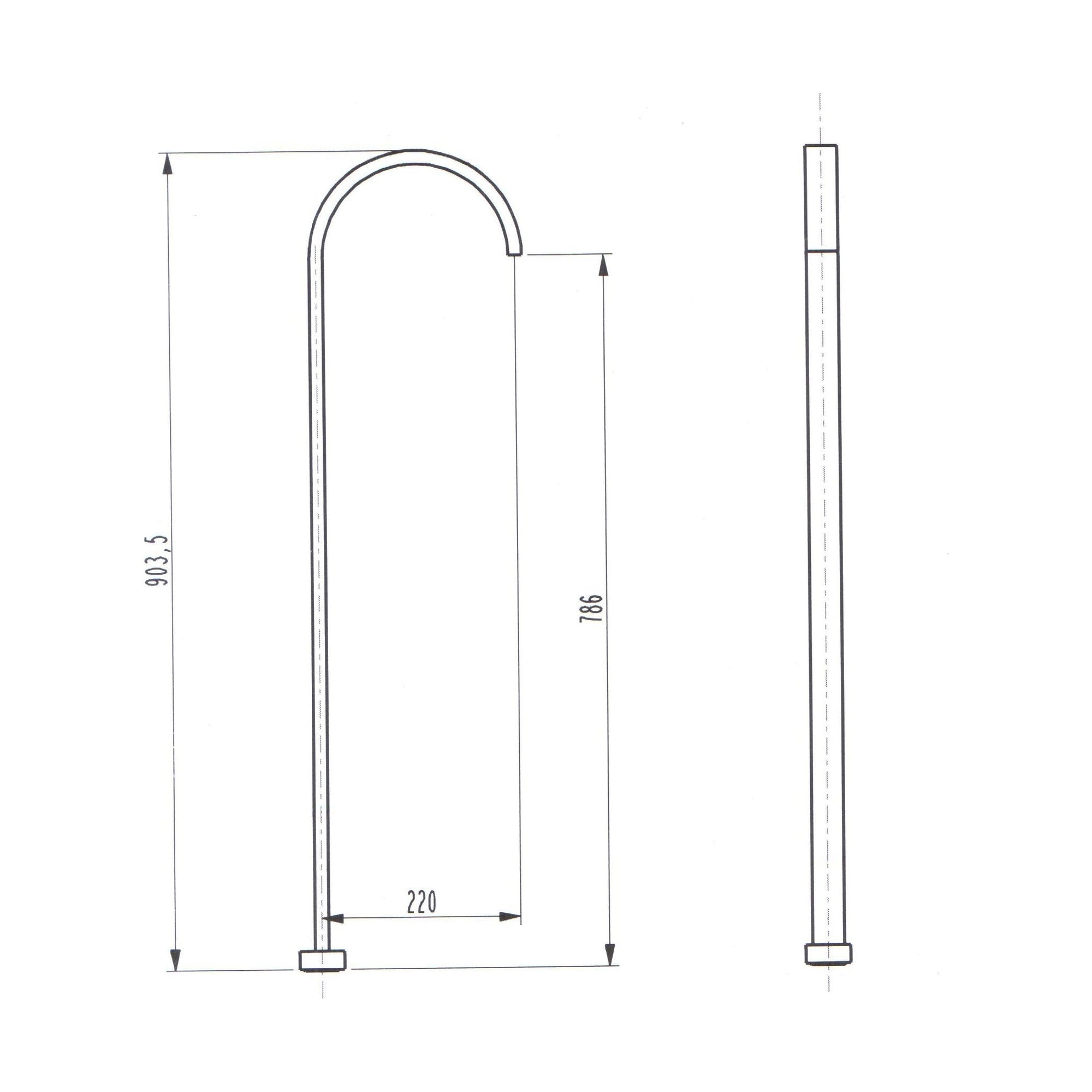 Northcote Antique Brass Round Floor Mount Bath Spout
