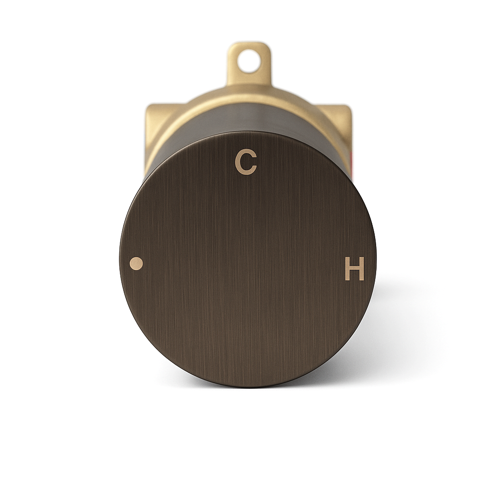 Northcote Antique Brass Round Progressive Wall Mixer