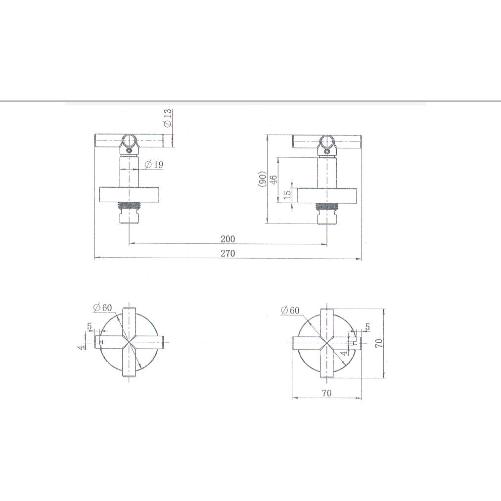 Ryker Wall Top Set 1/4 Turn